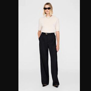 ANINE BING Trent Trousers Black Size 36/6